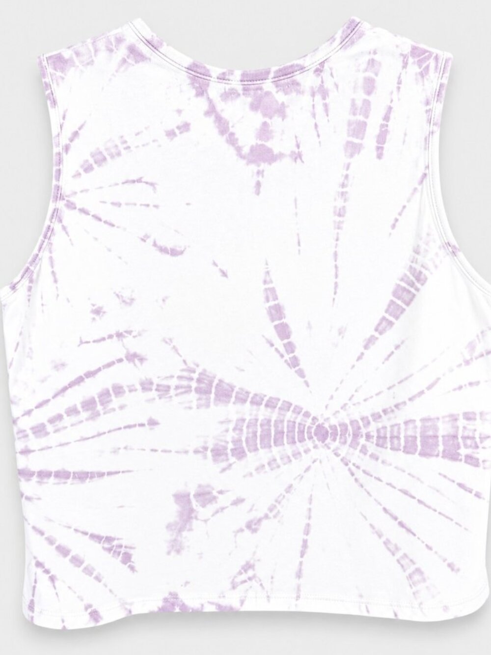 Women's MEDIUM Crop Tank Top Malibu Tie Dye Purple White COLSIE - Picture 4 of 6